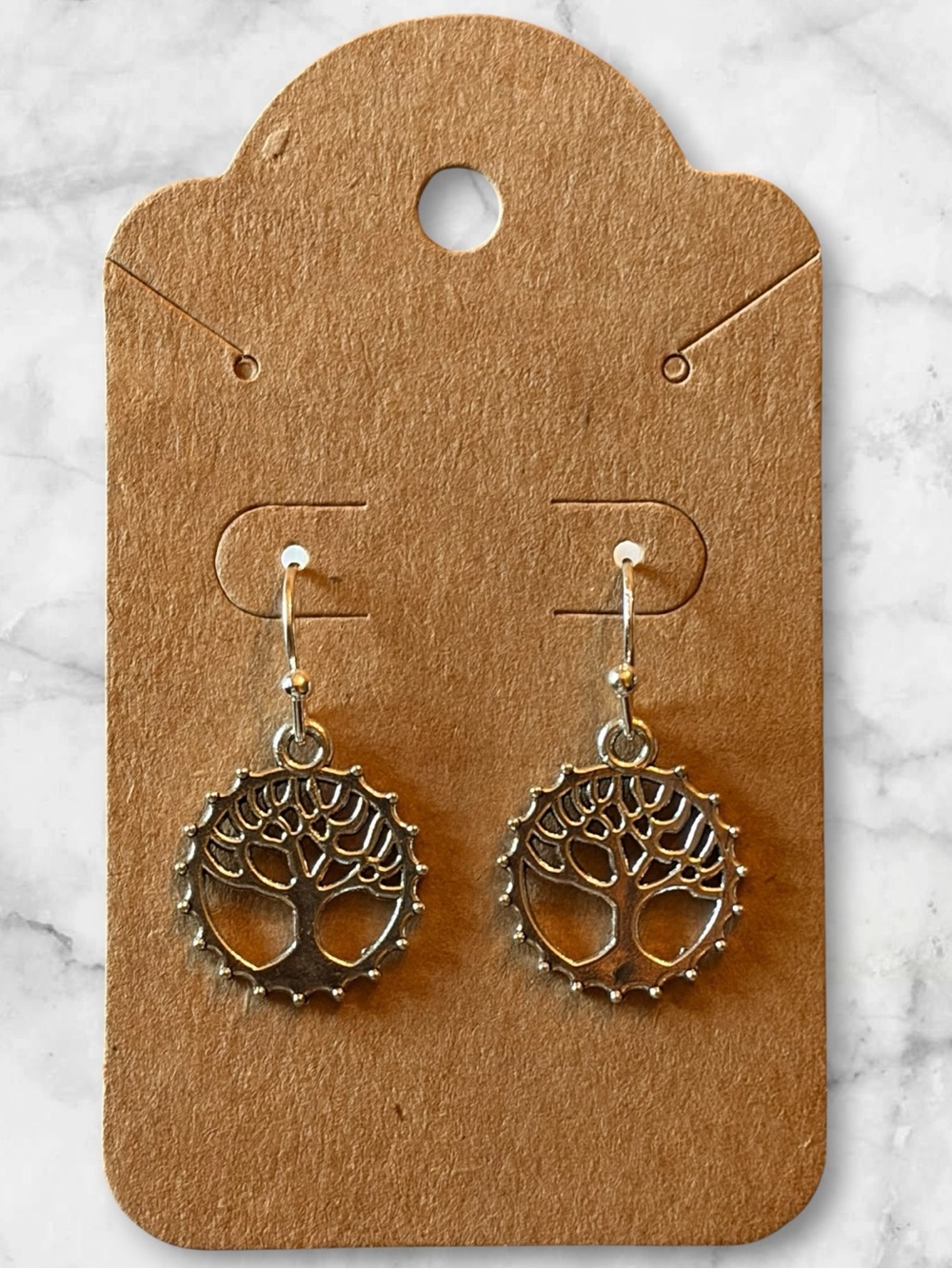 Silver Tree of Life Dangle Earrings - Women Jewelry